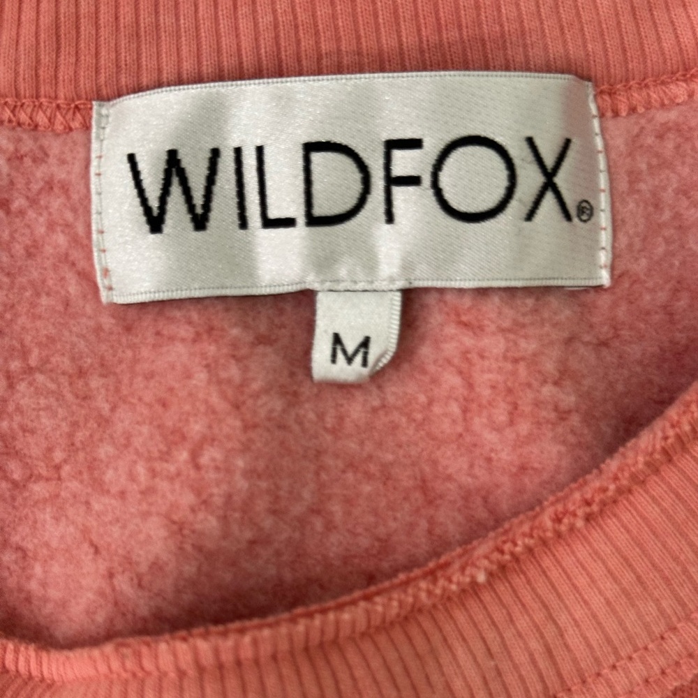 Wildfox Pink White & Maroon Dip Tie Dye Sweatshirt Women Medium - Picture 3 of 8